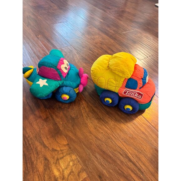 Vintage Tonka Soft Walkin Plush Airplane & Car Toy Bundle Not Tested Squeaker - Picture 8 of 14
